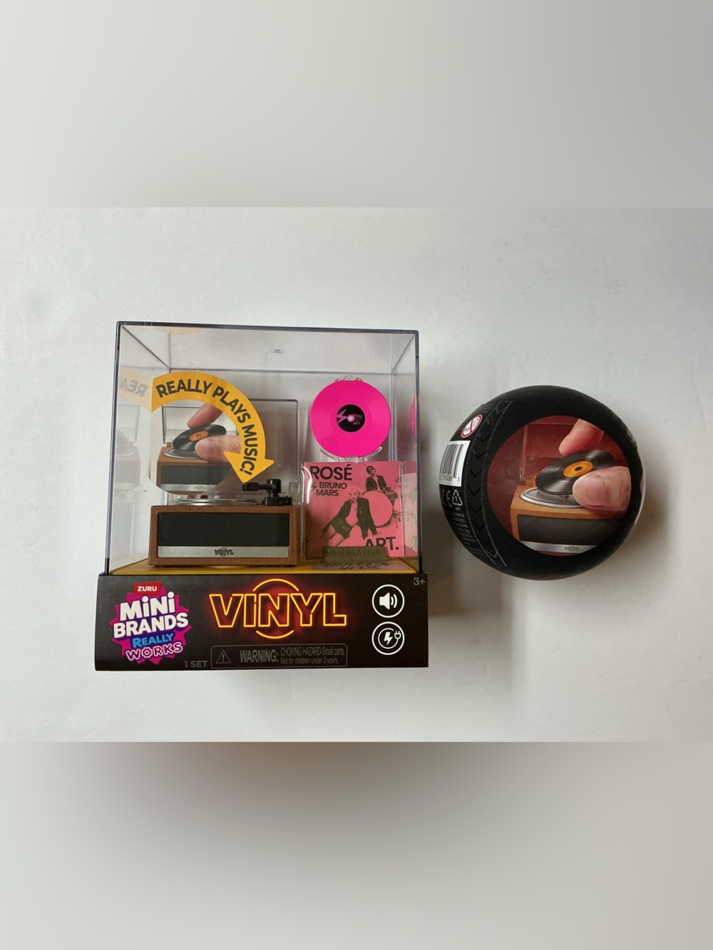 ONE Mini Brands Really Works Vinyl Playset Series 1 plus record player by ZURU